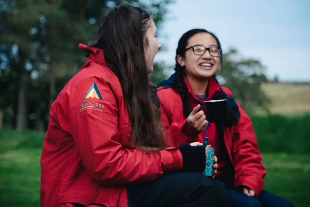 Two young people enjoying there Duke of Edinburgh Expedition