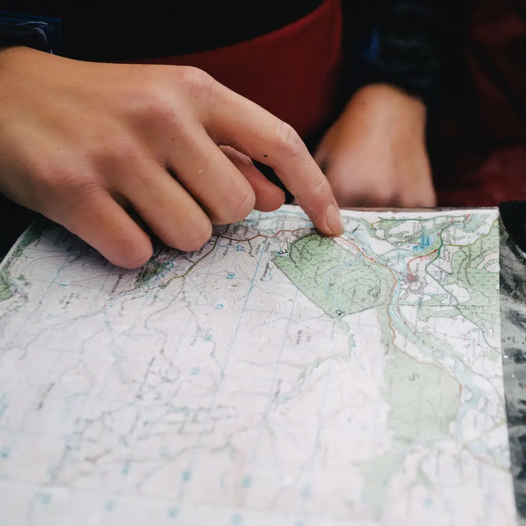 Young person reading Map for Duke of Edinburgh Walking expedition